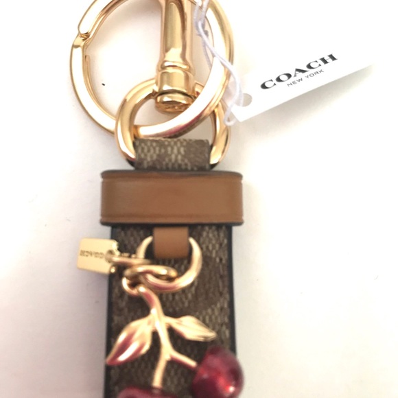 ๐ ๐ New Coach Signature Keychain w/ Cherry Charm - Picture 6 of 11